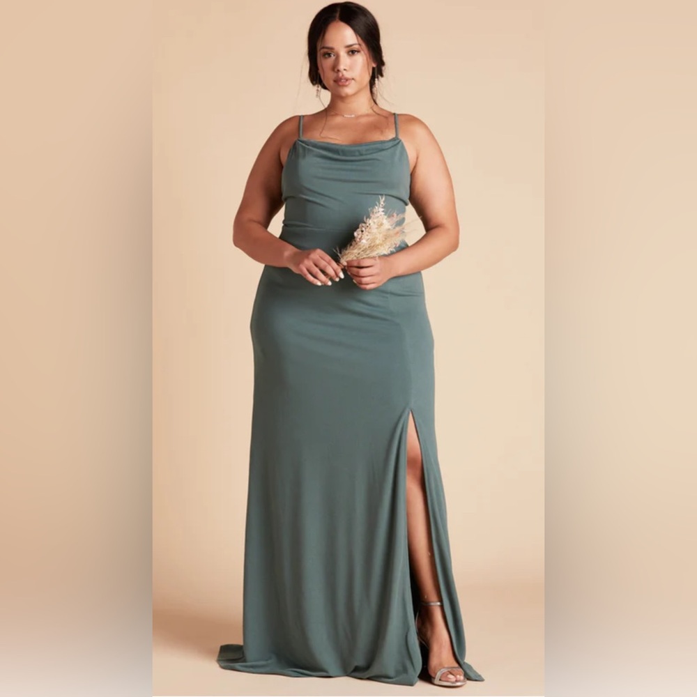 Birdy Grey Ash Crepe Dress Sea Glass XL